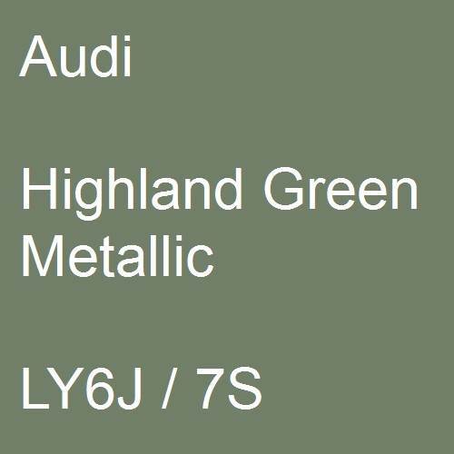 Audi, Highland Green Metallic, LY6J / 7S.